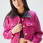 VESTE EN TWEED FUCHSIA
