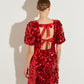 ROBE À SEQUINS À DOS OUVERT