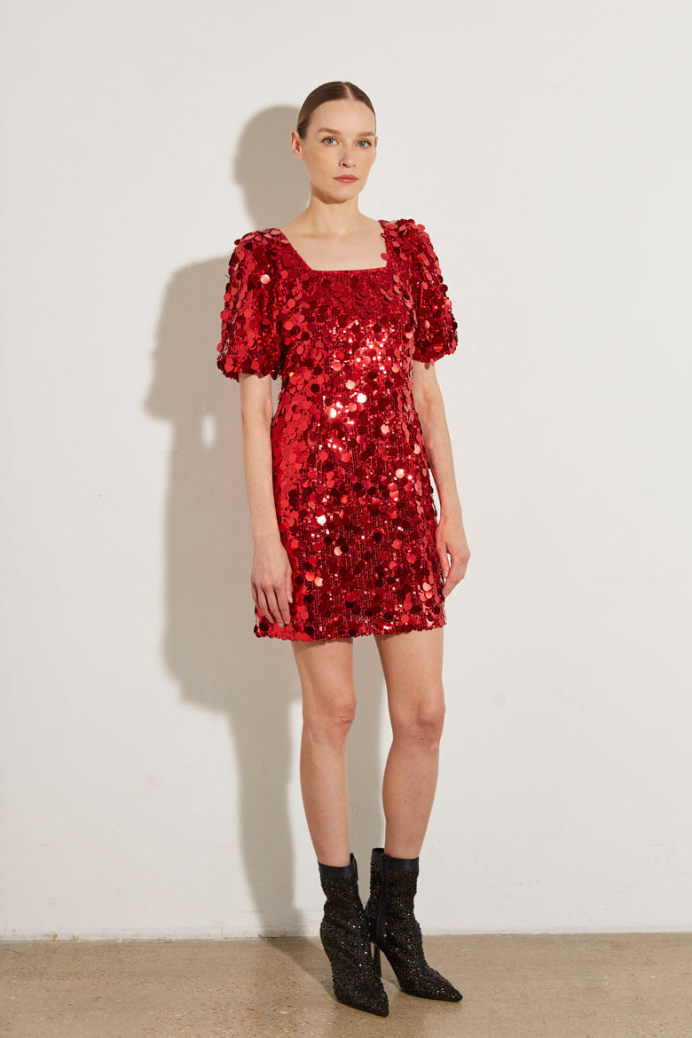 ROBE À SEQUINS À DOS OUVERT