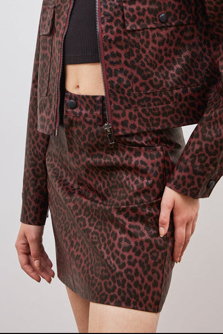 JUPE LÉOPARD TEXTURÉ