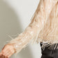 TOP EN VOILE À FRANGES ET SEQUINS