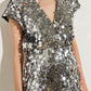 ROBE CACHE COEUR À SEQUINS