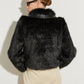 FUR AND FAUX LEATHER JACKET