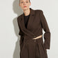 Satin Sleeveless Blazer