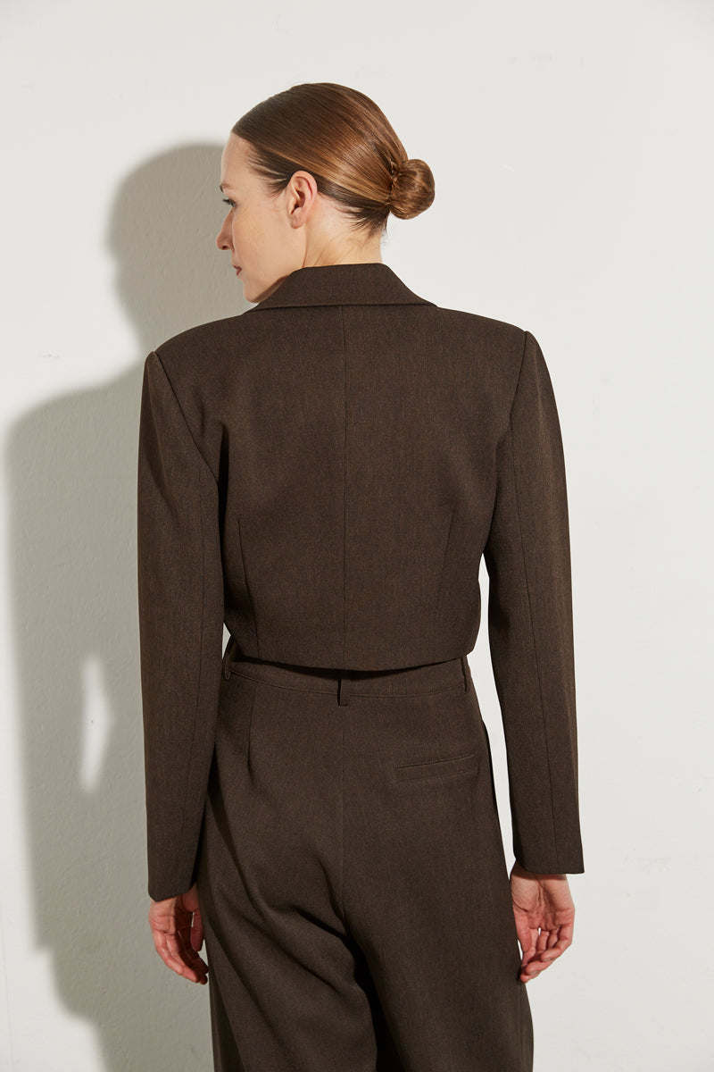 Satin Sleeveless Blazer