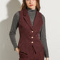 Satin Sleeveless Blazer