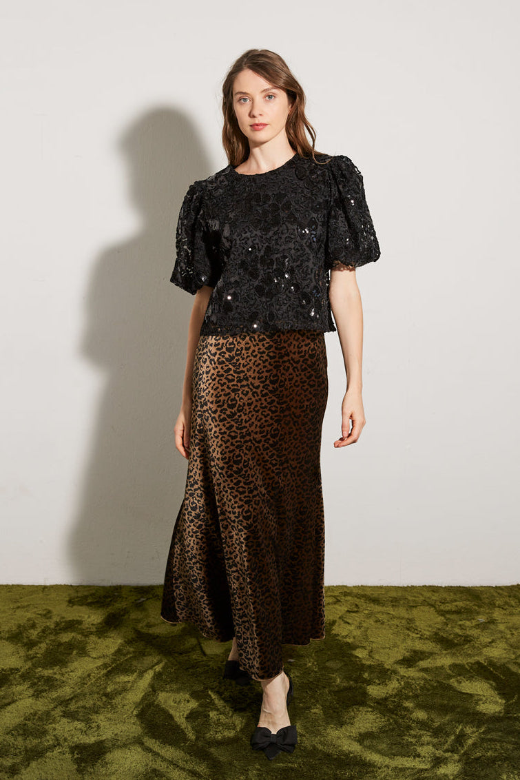 TOP TEXTURÉ À SEQUINS