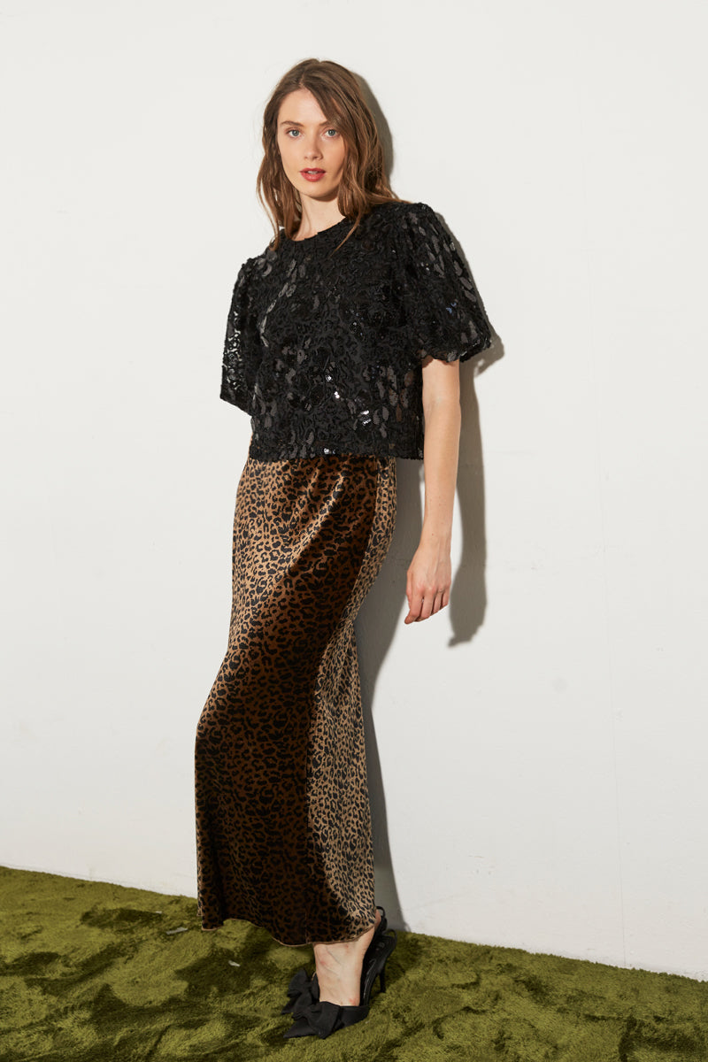 TOP TEXTURÉ À SEQUINS