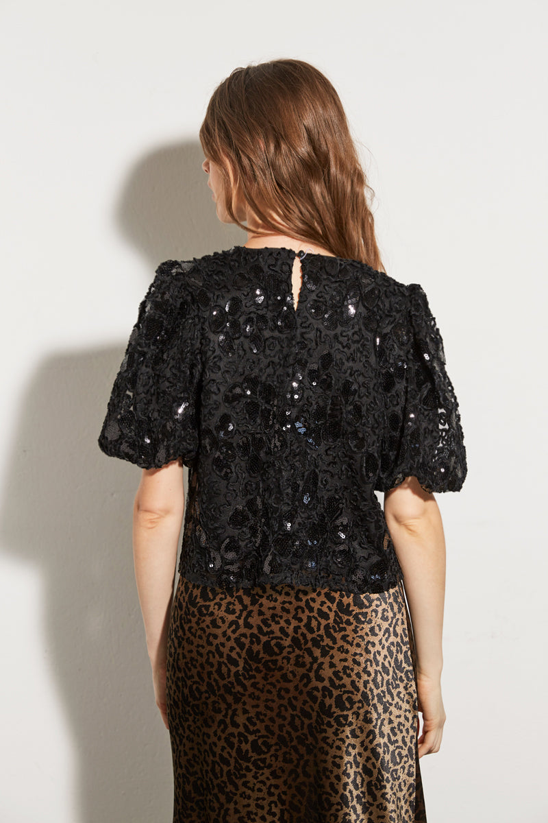 TOP TEXTURÉ À SEQUINS