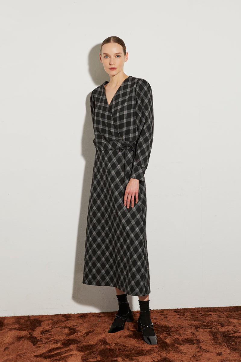 TOP CACHE COEUR À CARREAUX