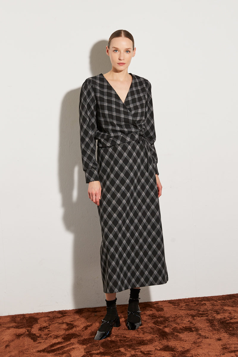 TOP CACHE COEUR À CARREAUX