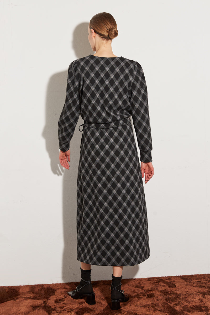 TOP CACHE COEUR À CARREAUX