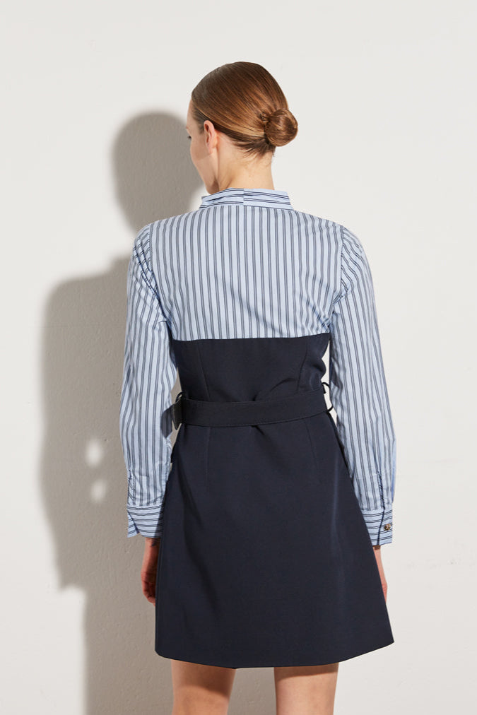 ROBE BI MATIERE A RAYURES
