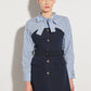 ROBE BI MATIERE A RAYURES