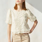 TOP À SEQUINS FLEURIS