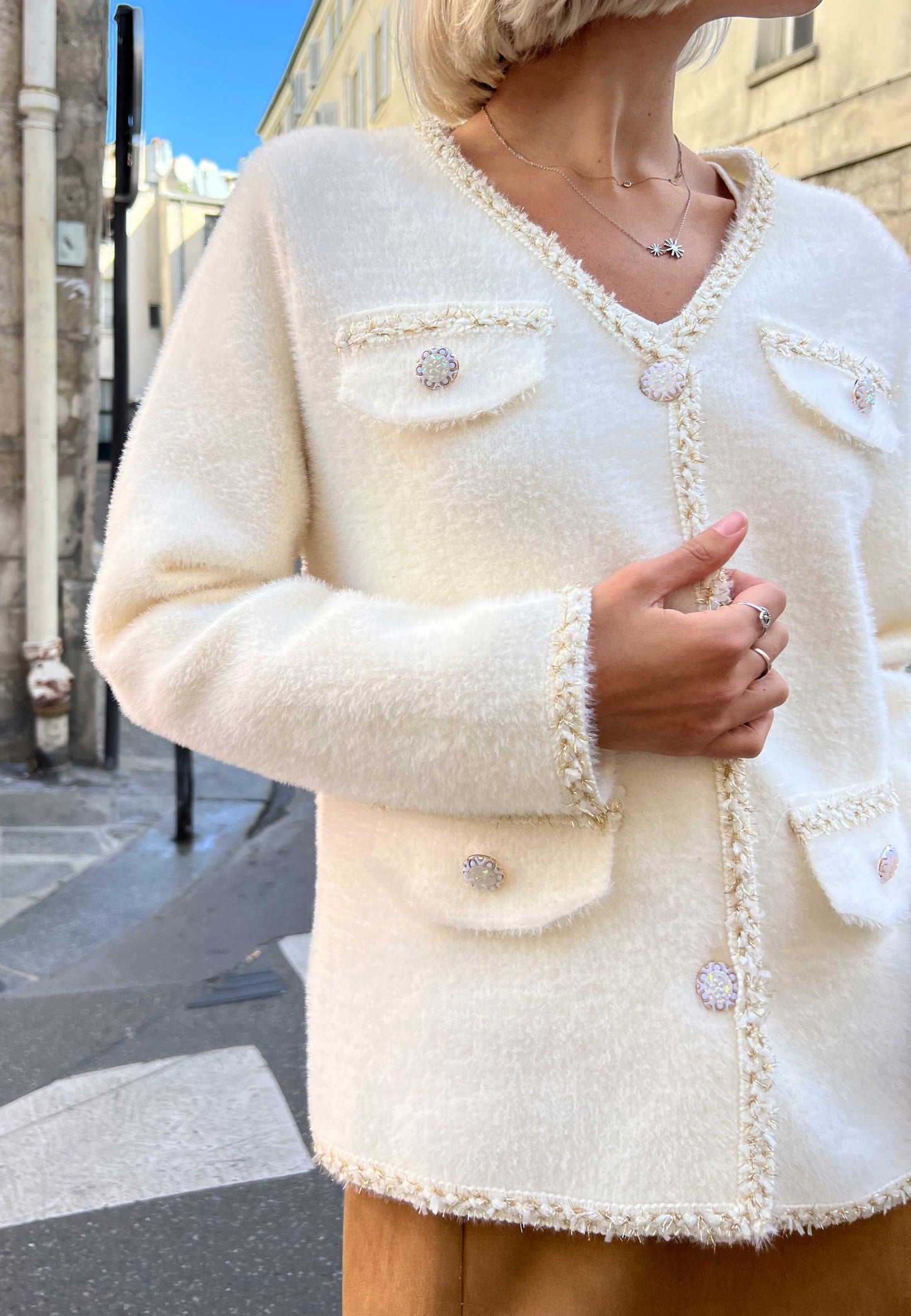 Satin Sleeveless Blazer