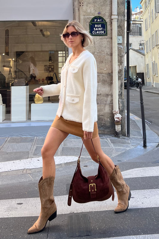 Satin Sleeveless Blazer