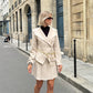 Satin Sleeveless Blazer
