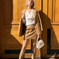 Satin Sleeveless Blazer
