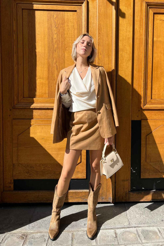 Satin Sleeveless Blazer
