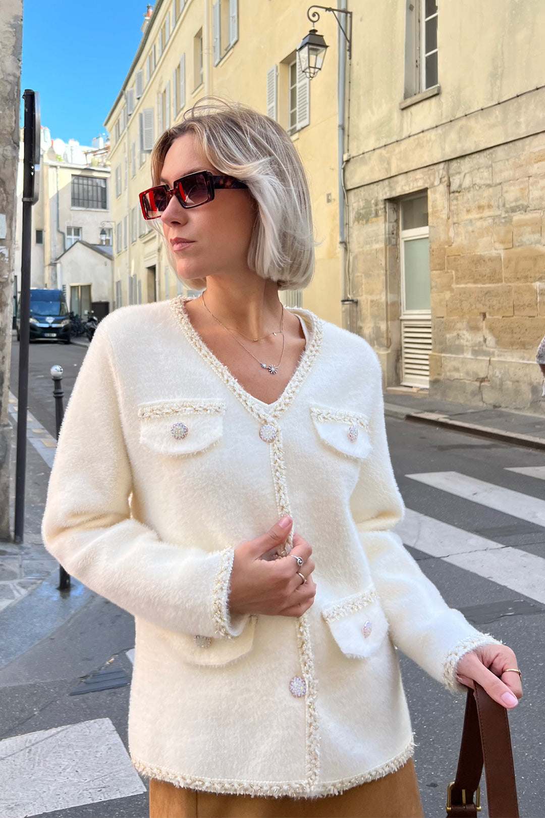 Satin Sleeveless Blazer