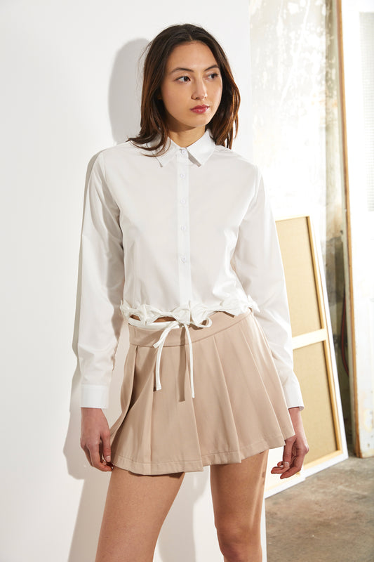 CHEMISE À NOEUDS PAPILLONS