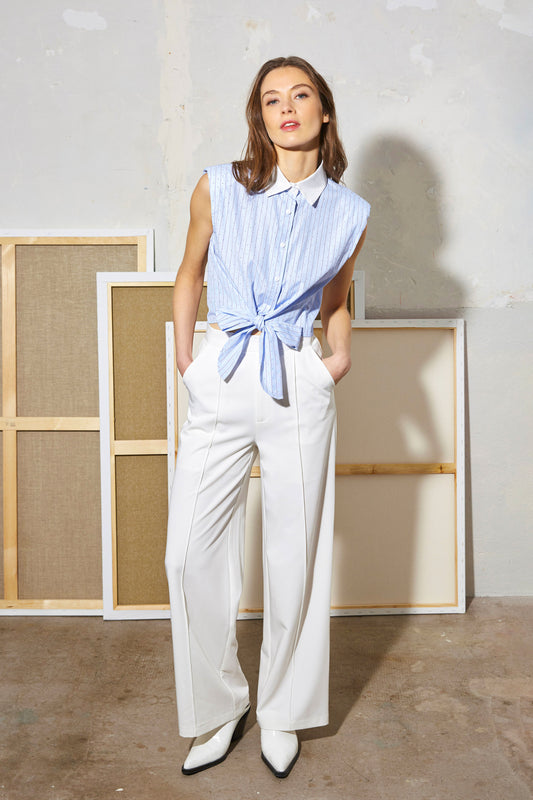 PANTALON ÉVASÉ BLANC