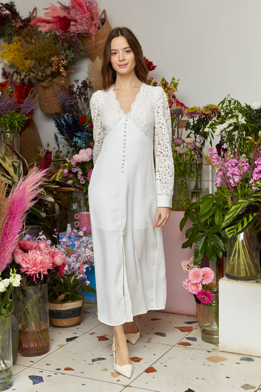 WHITE LACE DRESS
