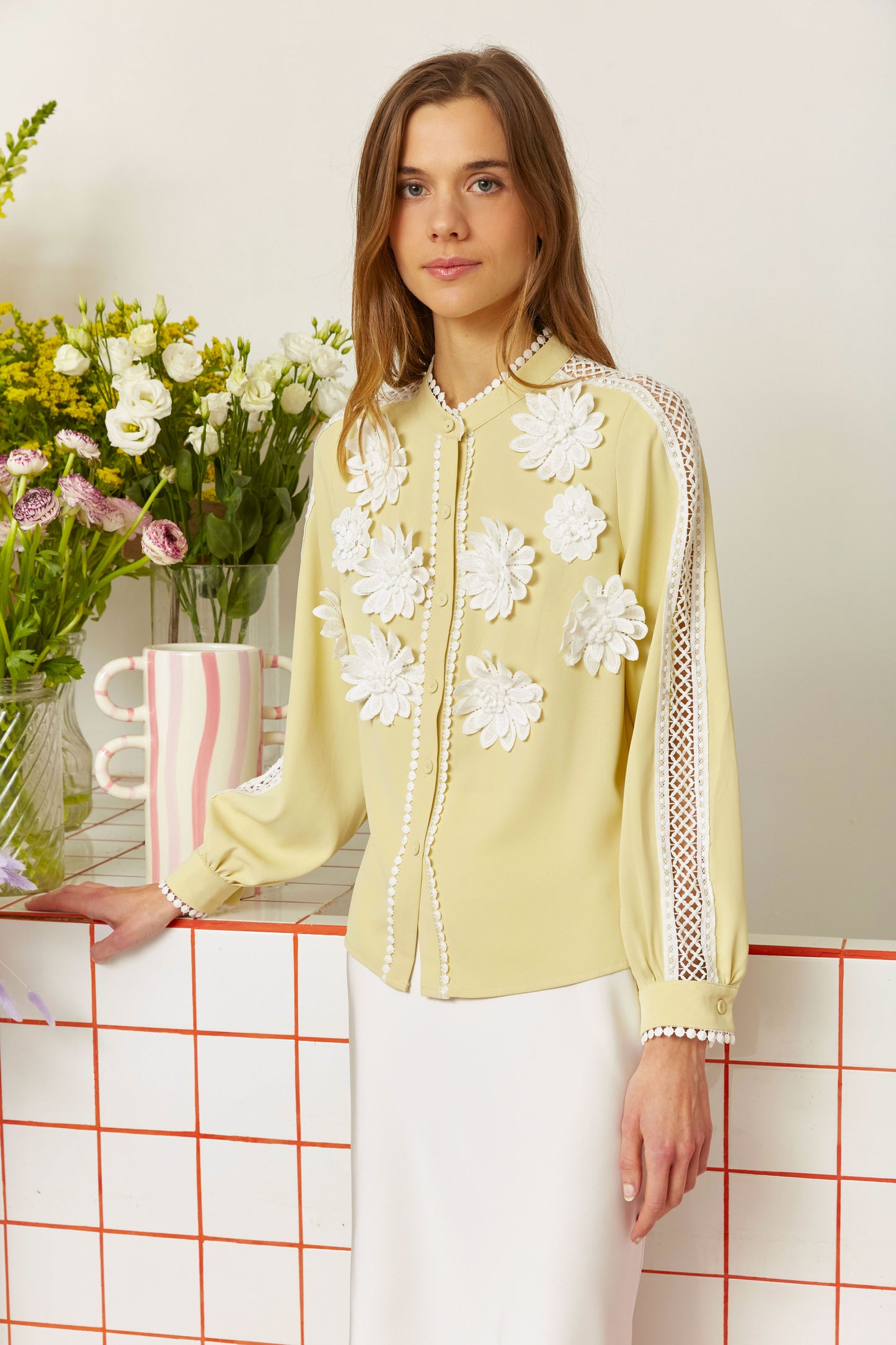 CHEMISE À FLEURS