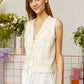 FLOWER PATTERN SLEEVELESS VEST