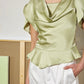 TOP DRAPÉ VERT