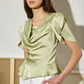 TOP DRAPÉ VERT