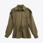 Jacket with Pockets and Epaulette Tab