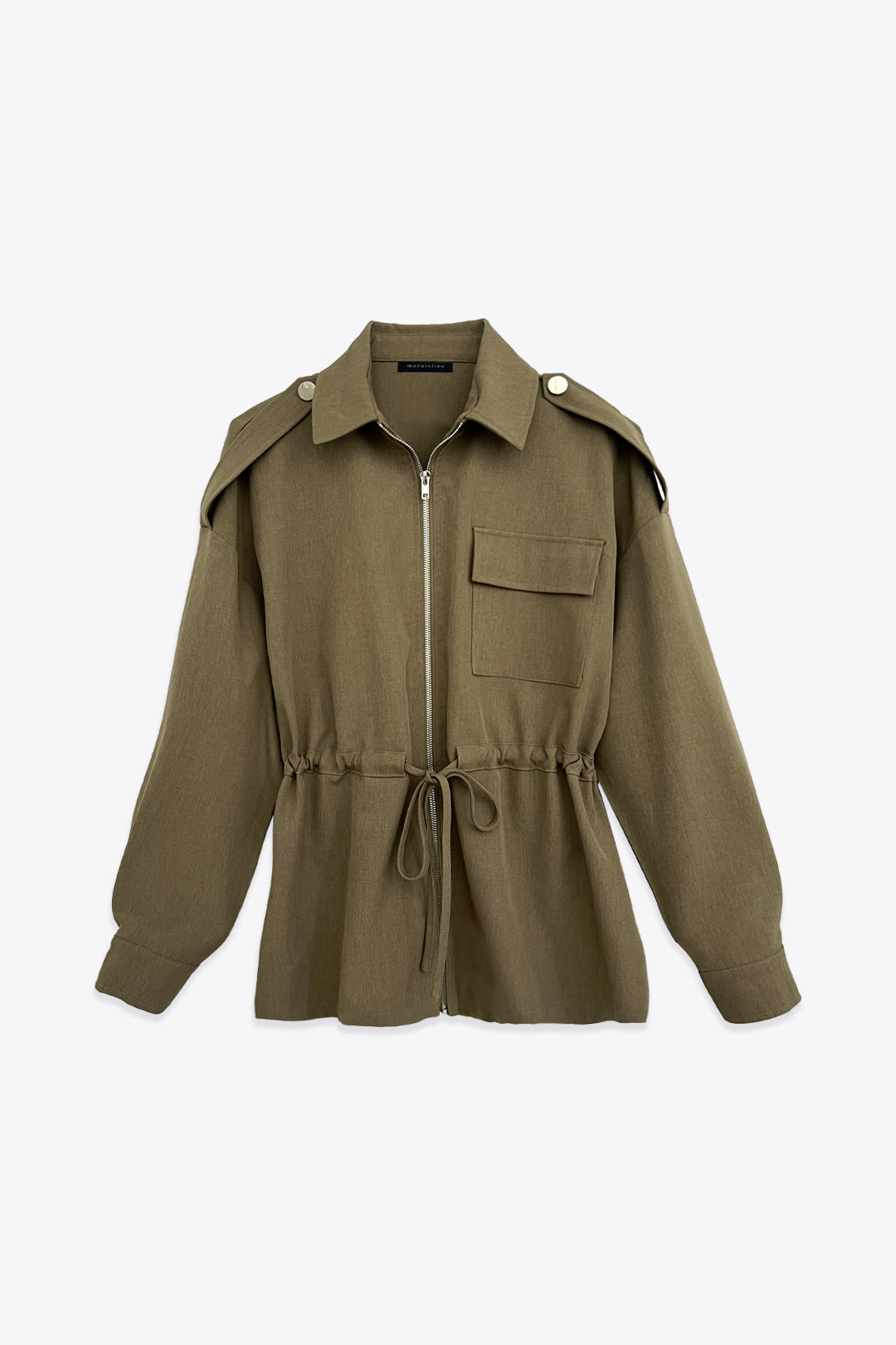 Jacket with Pockets and Epaulette Tab