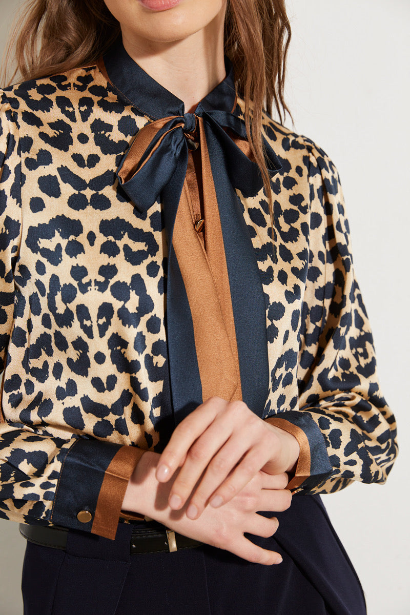 CHEMISE LEOPARD MARINE