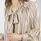 CHEMISE LAVALLIERE À PETITS POIS