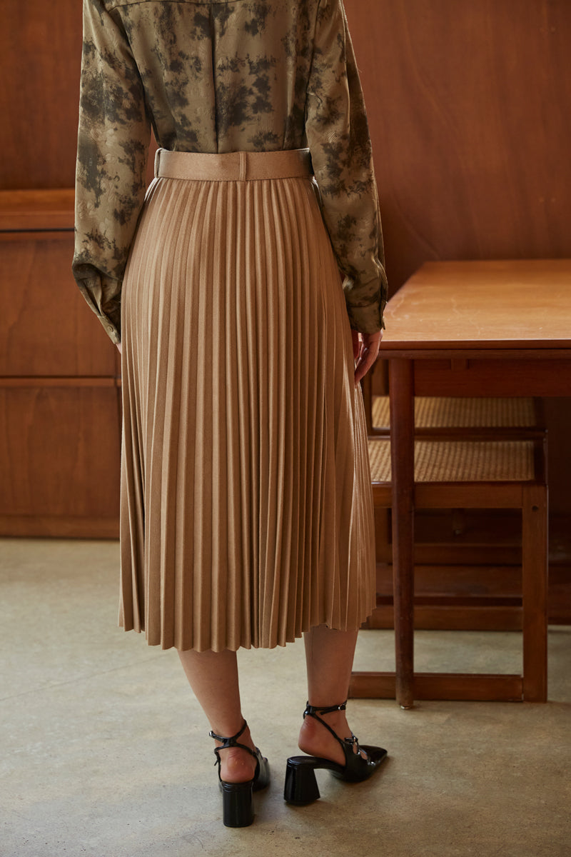 PINK SATIN SKIRT