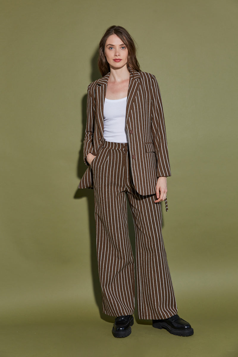 VESTE À RAYURES EN VELOURS CÔTELÉ