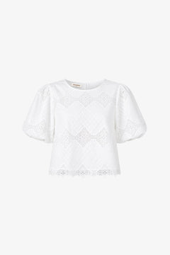 Top Blanche fleur - blanc
