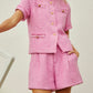 VESTE EN TWEED FUCHSIA
