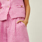 VESTE EN TWEED FUCHSIA