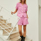 VESTE EN TWEED FUCHSIA