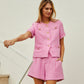 VESTE EN TWEED FUCHSIA