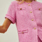 VESTE EN TWEED FUCHSIA