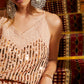 TOP SEQUINS À BRETELLES