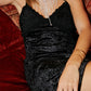 ROBE BRETELLES EN VELOURS
